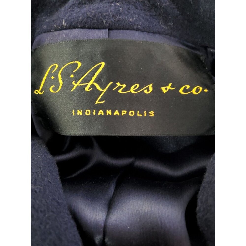 Rare Stroocks WoolL.S. Ayres Indianapolis Open Front Coat Dark Romantic Warm Lrg - Picture 16 of 16